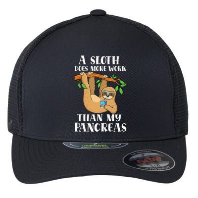 Type Onederful Lazy Cute Sloth Type 1 Diabetes Awareness Flexfit Unipanel Trucker Cap