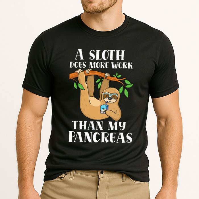 Type Onederful Lazy Cute Sloth Type 1 Diabetes Awareness Performance Shirt