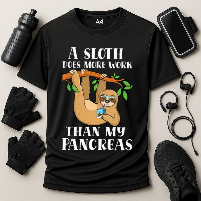 Type Onederful Lazy Cute Sloth Type 1 Diabetes Awareness Performance Shirt