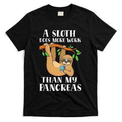 Type Onederful Lazy Cute Sloth Type 1 Diabetes Awareness T-Shirt
