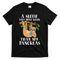 Type Onederful Lazy Cute Sloth Type 1 Diabetes Awareness T-Shirt