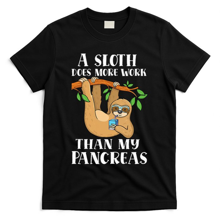 Type Onederful Lazy Cute Sloth Type 1 Diabetes Awareness T-Shirt