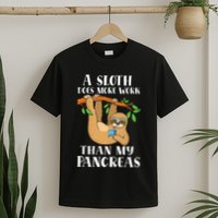 Type Onederful Lazy Cute Sloth Type 1 Diabetes Awareness T-Shirt