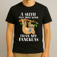Type Onederful Lazy Cute Sloth Type 1 Diabetes Awareness T-Shirt