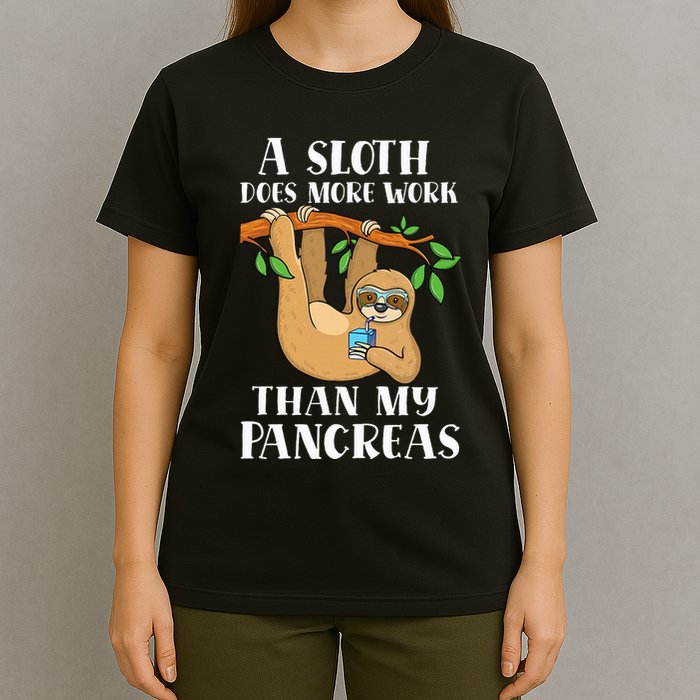 Type Onederful Lazy Cute Sloth Type 1 Diabetes Awareness T-Shirt