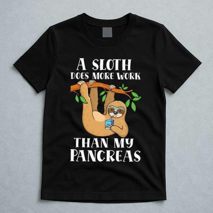 Type Onederful Lazy Cute Sloth Type 1 Diabetes Awareness T-Shirt
