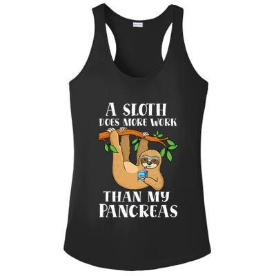 Type Onederful Lazy Cute Sloth Type 1 Diabetes Awareness Ladies PosiCharge Competitor Racerback Tank