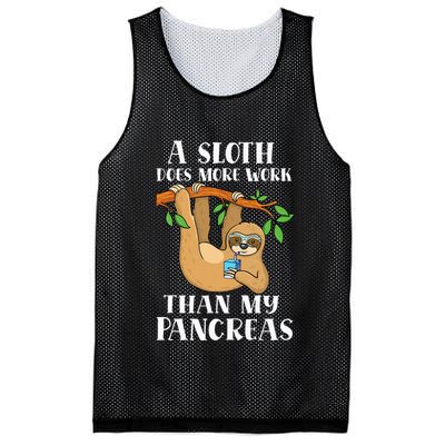 Type Onederful Lazy Cute Sloth Type 1 Diabetes Awareness Mesh Reversible Basketball Jersey Tank