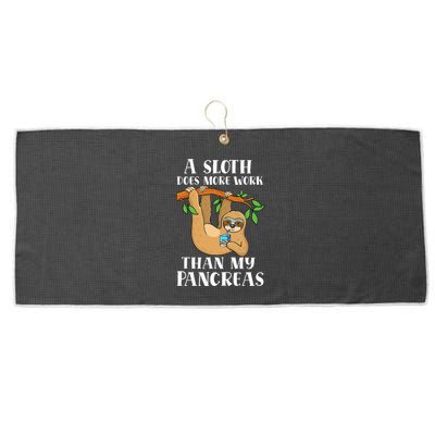 Type Onederful Lazy Cute Sloth Type 1 Diabetes Awareness Large Microfiber Waffle Golf Towel