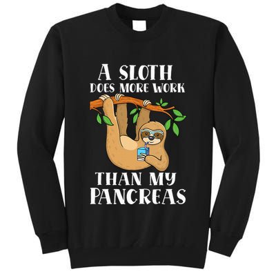 Type Onederful Lazy Cute Sloth Type 1 Diabetes Awareness Tall Sweatshirt