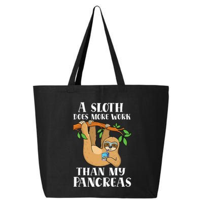 Type Onederful Lazy Cute Sloth Type 1 Diabetes Awareness 25L Jumbo Tote