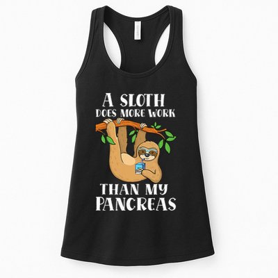 Type Onederful Lazy Cute Sloth Type 1 Diabetes Awareness Womens Tank Top