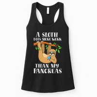 Type Onederful Lazy Cute Sloth Type 1 Diabetes Awareness Womens Tank Top