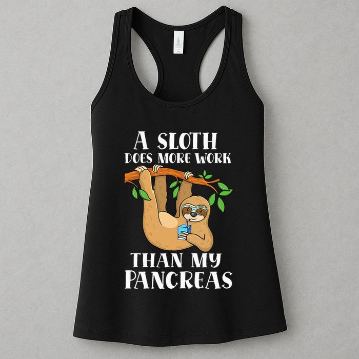 Type Onederful Lazy Cute Sloth Type 1 Diabetes Awareness Womens Tank Top