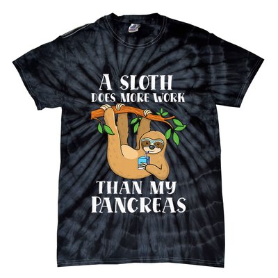 Type Onederful Lazy Cute Sloth Type 1 Diabetes Awareness Tie-Dye T-Shirt