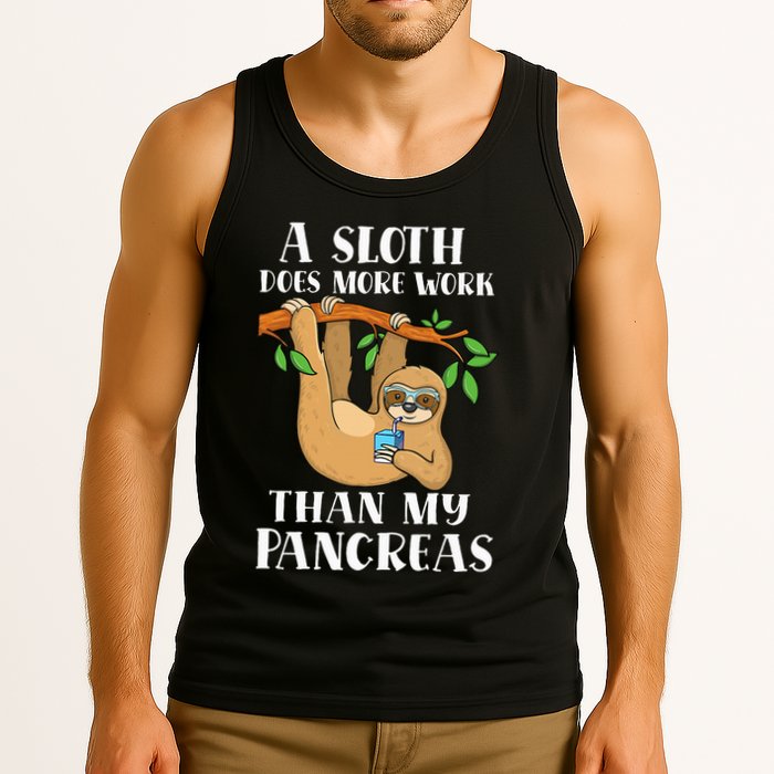 Type Onederful Lazy Cute Sloth Type 1 Diabetes Awareness Tank Top