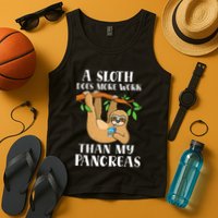 Type Onederful Lazy Cute Sloth Type 1 Diabetes Awareness Tank Top