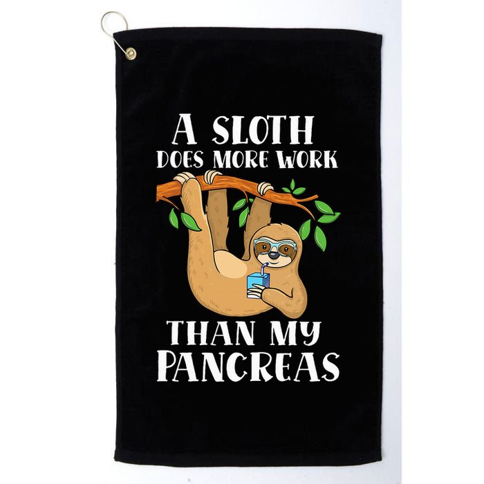 Type Onederful Lazy Cute Sloth Type 1 Diabetes Awareness Golf Towel
