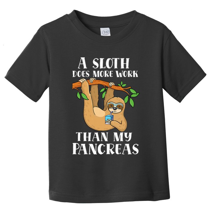 Type Onederful Lazy Cute Sloth Type 1 Diabetes Awareness Toddler T-Shirt