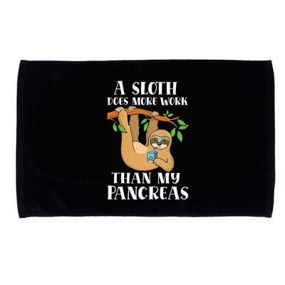 Type Onederful Lazy Cute Sloth Type 1 Diabetes Awareness Microfiber Hand Towel