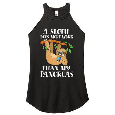 Type Onederful Lazy Cute Sloth Type 1 Diabetes Awareness Women's Perfect Tri Rocker Tank