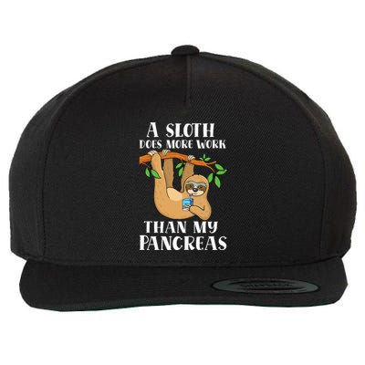 Type Onederful Lazy Cute Sloth Type 1 Diabetes Awareness Wool Snapback Cap
