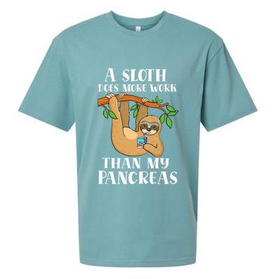 Type Onederful Lazy Cute Sloth Type 1 Diabetes Awareness Sueded Cloud Jersey T-Shirt