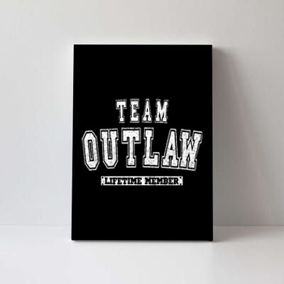 Team Outlaw Lifetime Member Family Last Name Canvas