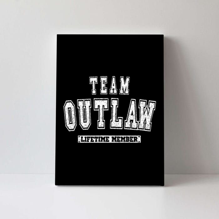 Team Outlaw Lifetime Member Family Last Name Canvas