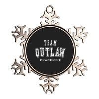 Team Outlaw Lifetime Member Family Last Name Metallic Star Ornament