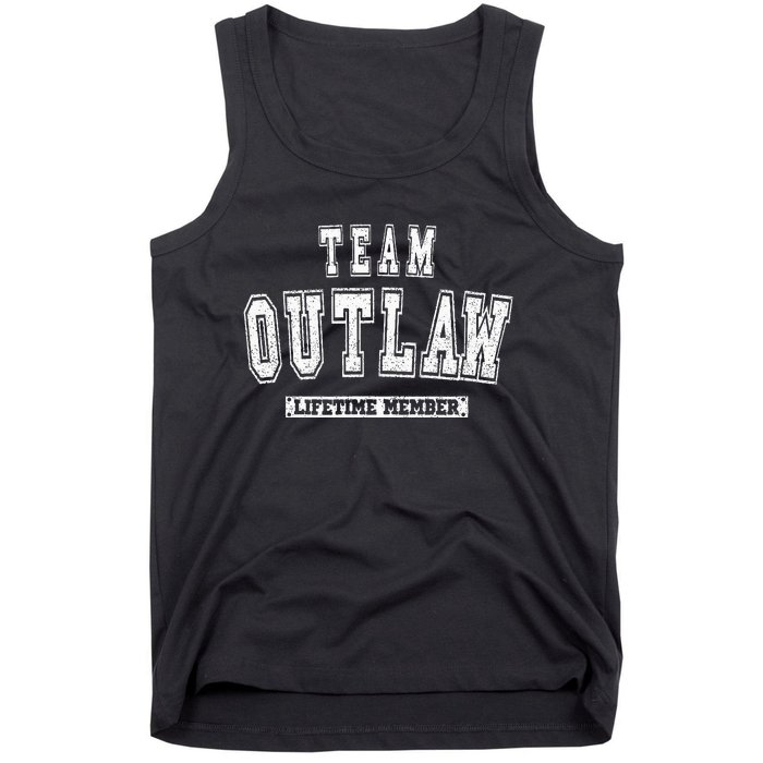 Team Outlaw Lifetime Member Family Last Name Tank Top