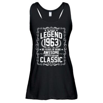 The Original Legend 1963 60th Birthday Ladies Essential Flowy Tank
