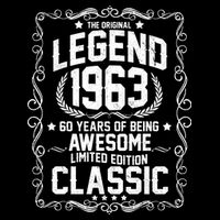 The Original Legend 1963 60th Birthday Flatbill Hat