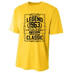 The Original Legend 1963 60th Birthday Performance Sprint T-Shirt