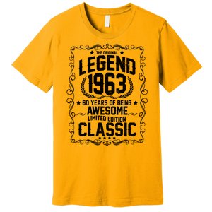 The Original Legend 1963 60th Birthday Premium T-Shirt