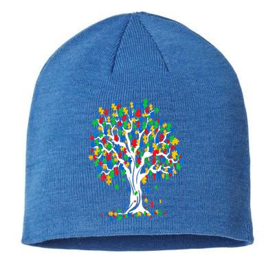 Tree Of Life Autism Awareness Month Funny Asd Supporter Funny Gift Sustainable Beanie