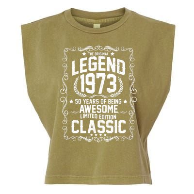 The Original Legend 1973 50th Birthday Garment-Dyed Women's Muscle Tee