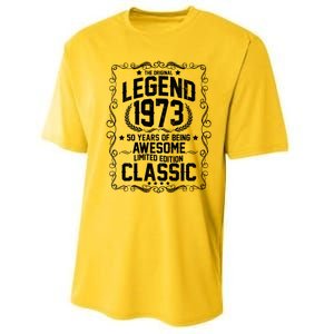 The Original Legend 1973 50th Birthday Performance Sprint T-Shirt