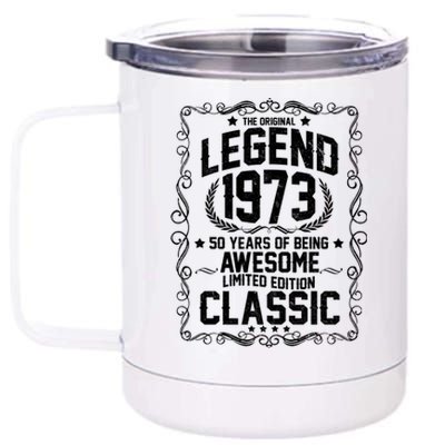 The Original Legend 1973 50th Birthday 12 oz Stainless Steel Tumbler Cup