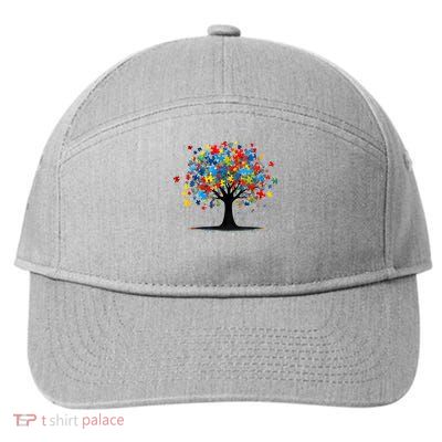 Tree Of Life Autism Awareness Day Autistic  Women 7-Panel Snapback Hat