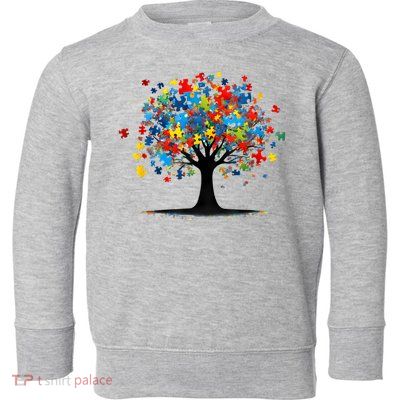 Tree Of Life Autism Awareness Day Autistic  Women Toddler Sweatshirt