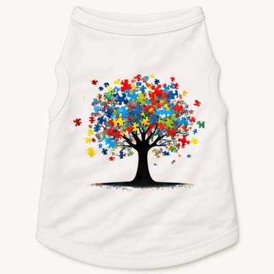 Tree Of Life Autism Awareness Day Autistic  Women Doggie Tank