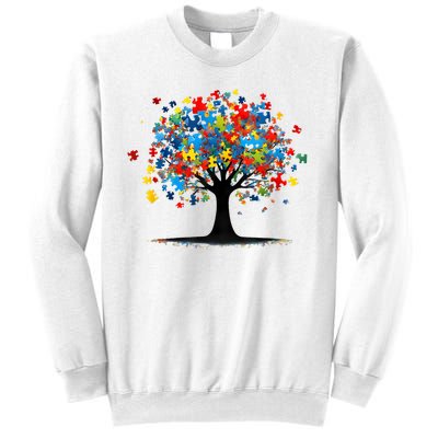 Tree Of Life Autism Awareness Day Autistic  Women Sweatshirt