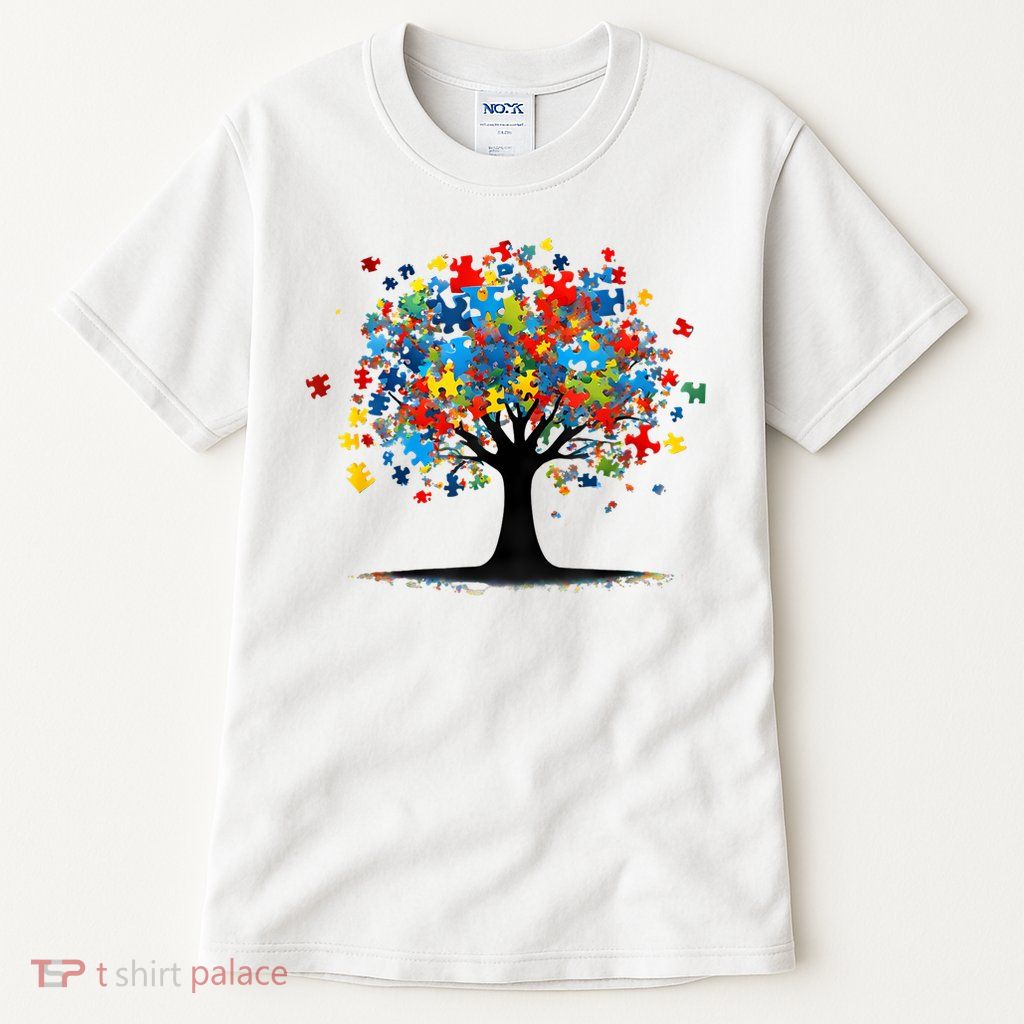 Tree Of Life Autism Awareness Day Autistic  Women Tall T-Shirt