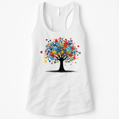 Tree Of Life Autism Awareness Day Autistic  Women Womens Tank Top