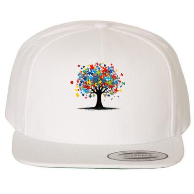 Tree Of Life Autism Awareness Day Autistic  Women Wool Snapback Cap