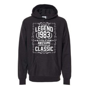 The Original Legend 1983 40th Birthday Premium Hoodie