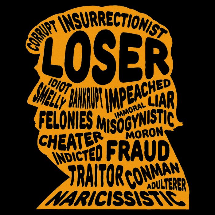 Trump Outline Loser Corrupt Idiot Liar Felonies Fraud Tall T-Shirt