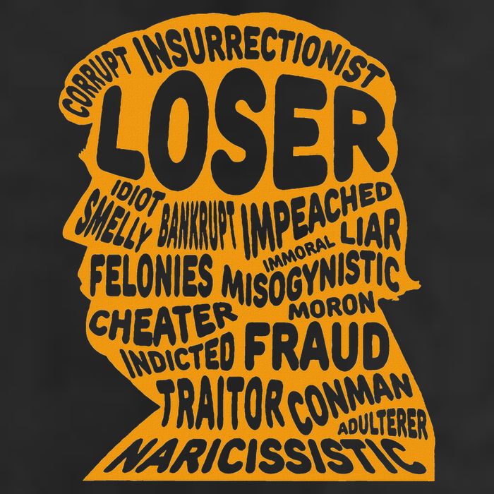 Trump Outline Loser Corrupt Idiot Liar Felonies Fraud 25L Jumbo Tote