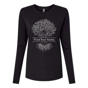 Tree Of Life Meditation Find Your Roots Spiritual Yoga Zen Meaningful Gift Womens Cotton Relaxed Long Sleeve T-Shirt